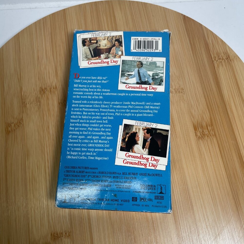 Groundhog Day 1993 VHS Tape Columbia Pictures Bill Murray Classic Comedy - Picture 3 of 5